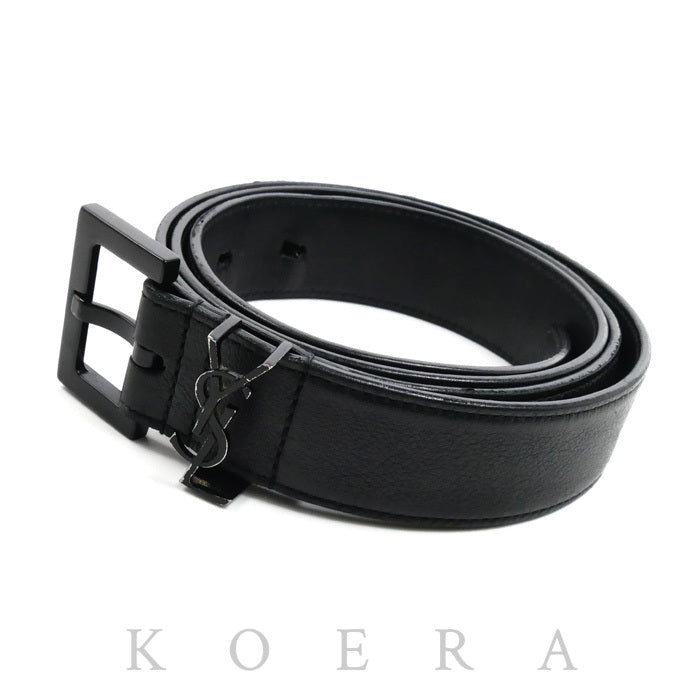 SAINT LAURENT サンローラン カサンドラ ベルト ブラック 634440BOO0U1000 メンズ【中古】