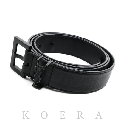 SAINT LAURENT サンローラン カサンドラ ベルト ブラック 634440BOO0U1000 メンズ【中古】