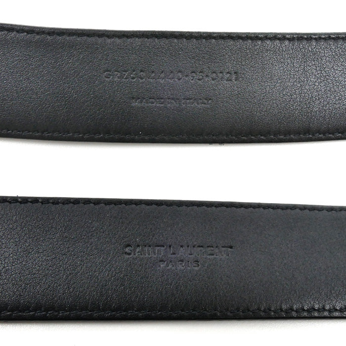 SAINT LAURENT サンローラン カサンドラ ベルト ブラック 634440BOO0U1000 メンズ【中古】