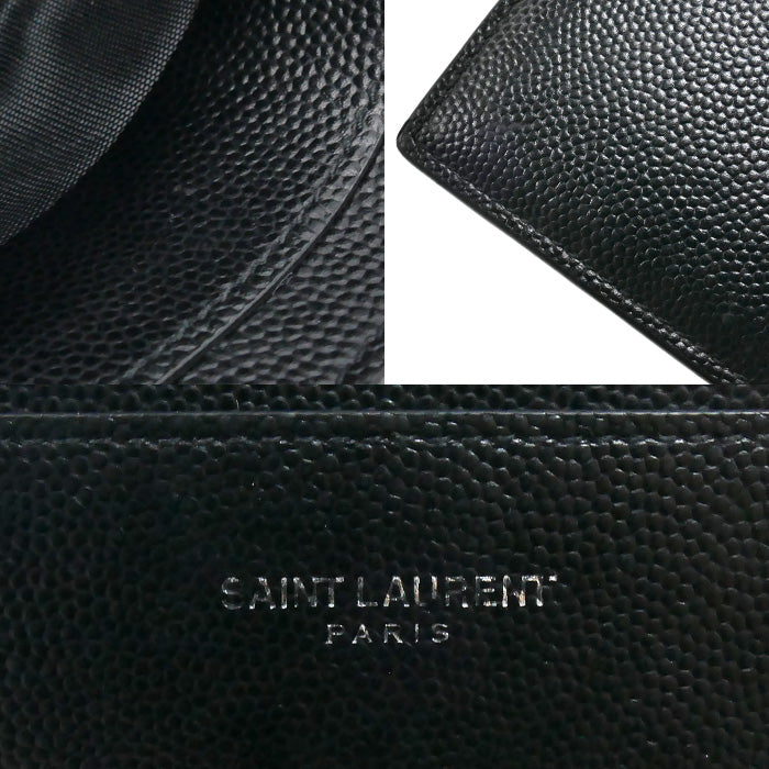 SAINT LAURENT サンローラン クラシック サンローラン カードケース ブラック 375946BTY0N1000 ユニセックス【中古】