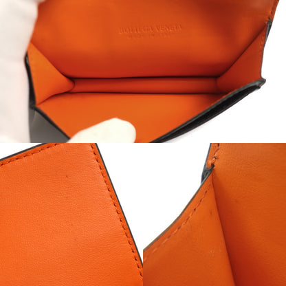 BOTTEGAVENETA ボッテガヴェネタ カセット ビジネス カードケース ダークグリーン/オレンジ 814653 V5FD1 2080 IC メンズ【中古】