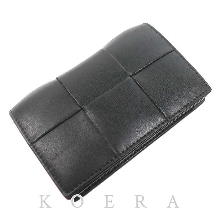 BOTTEGAVENETA ボッテガヴェネタ カセット ビジネス カードケース ダークグリーン/オレンジ 814653 V5FD1 2080 IC メンズ【中古】