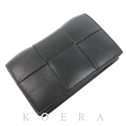 BOTTEGAVENETA ボッテガヴェネタ カセット ビジネス カードケース ダークグリーン/オレンジ 814653 V5FD1 2080 IC メンズ【中古】