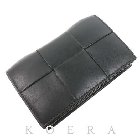 BOTTEGAVENETA ボッテガヴェネタ カセット ビジネス カードケース ダークグリーン/オレンジ 814653 V5FD1 2080 IC メンズ【中古】