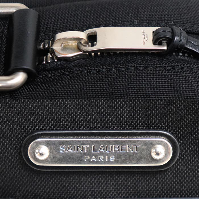 SAINT LAURENT サンローラン リビングトン ショルダーバッグ ブラック 482777 メンズ【中古】