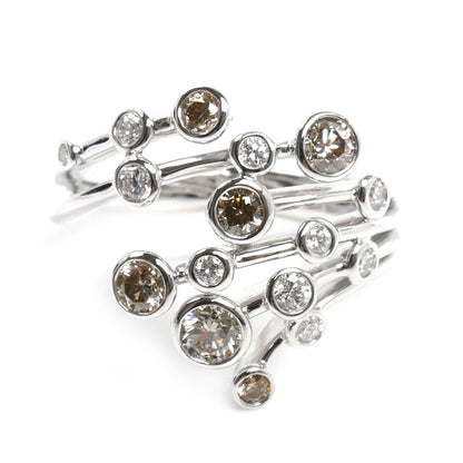 カシケイ K18WG ホワイトゴールド ベゼル リング・指輪 ダイヤモンド0.50ct/0.23ct 12号 6.3g レディース【中古】【美品】