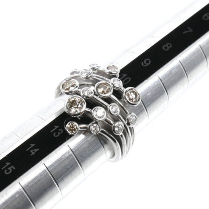カシケイ K18WG ホワイトゴールド ベゼル リング・指輪 ダイヤモンド0.50ct/0.23ct 12号 6.3g レディース【中古】【美品】