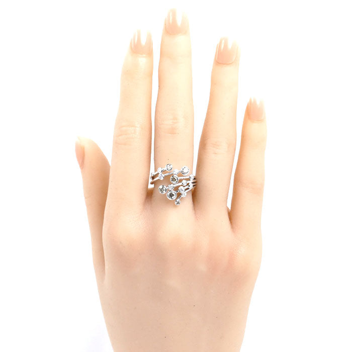 カシケイ K18WG ホワイトゴールド ベゼル リング・指輪 ダイヤモンド0.50ct/0.23ct 12号 6.3g レディース【中古】【美品】
