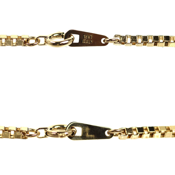 K18YG イエローゴールド ネックレス ベネチアン 4.9g 50cm ユニセックス【中古】