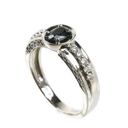 Pt900プラチナ リング・指輪 アレキサンドライト0.48ct ダイヤモンド0.35ct 14号 6.9g レディース【中古】