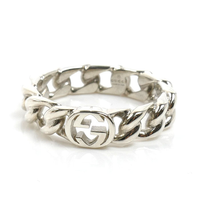 GUCCI グッチ シルバー925 インターロッキングG リング・指輪 843972 J8400 0818 18.5号 4.9g メンズ【中古】