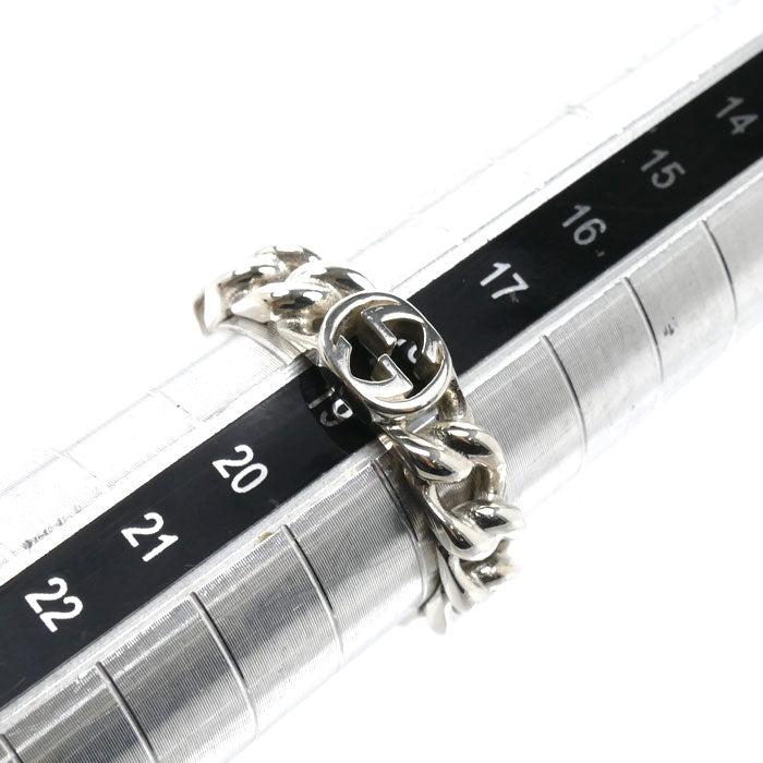 GUCCI グッチ シルバー925 インターロッキングG リング・指輪 843972 J8400 0818 18.5号 4.9g メンズ【中古】