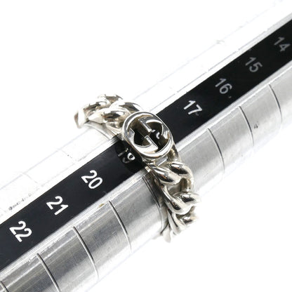GUCCI グッチ シルバー925 インターロッキングG リング・指輪 843972 J8400 0818 18.5号 4.9g メンズ【中古】