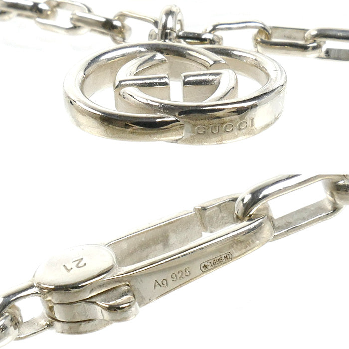 GUCCI グッチ シルバー925 インターロッキングG ブレスレット 295711 
21 12.4g メンズ【中古】
