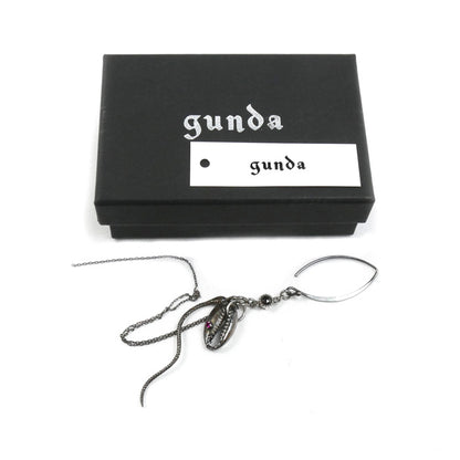 gunda ガンダ メタル シルバー925 タカラガイモチーフ シングルピアス ピアス ユニセックス【中古】