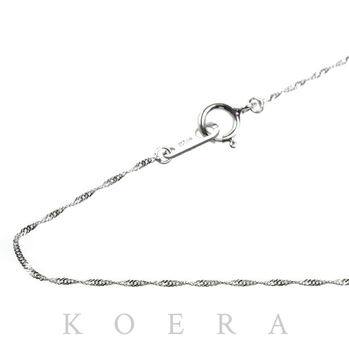 Pt850プラチナ ネックレス スクリュー 0.8g 40cm レディース【中古】
