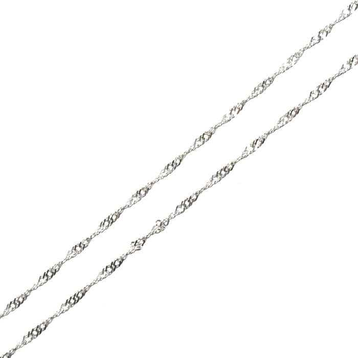 Pt850プラチナ ネックレス スクリュー 0.8g 40cm レディース【中古】