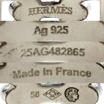 HERMES エルメス シルバー925 シェーヌダンクル アンシェネ PM リング・指輪 H109507B 00058 18号 58 6.2g メンズ【中古】