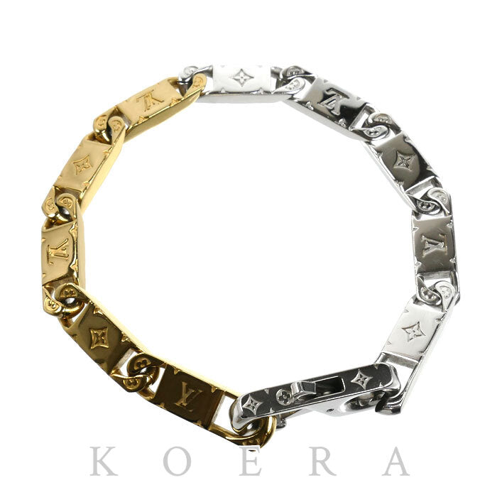LOUIS VUITTON ルイ・ヴィトン メタル モノグラム タイドアップ ブレスレット M1306M AK2284 M メンズ【中古】
