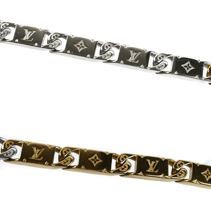 LOUIS VUITTON ルイ・ヴィトン メタル モノグラム タイドアップ ブレスレット M1306M AK2284 M メンズ【中古】