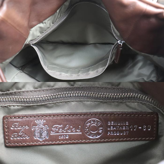 Felisi フェリージ トートバッグ ブラウン 17/60/NK+DS メンズ【中古】【美品】