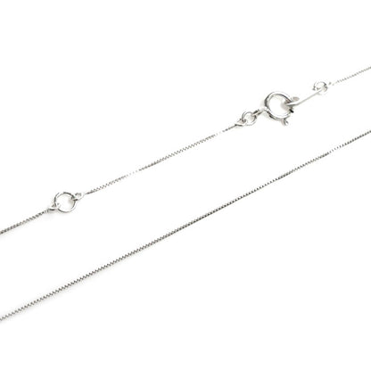 K18WG ホワイトゴールド ネックレス ダイヤモンド0.10ct 1.3g 40cm フラワーモチーフ レディース【中古】