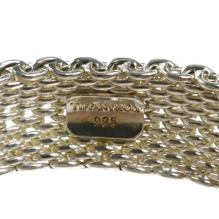 TIFFANY&Co. ティファニー シルバー925 サマセット メッシュ バングル 57.9g ユニセックス【中古】