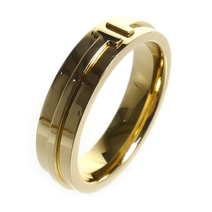 TIFFANY&Co. ティファニー K18YG イエローゴールド T TWO ワイド リング・指輪 19.5号 10.7g メンズ【中古】