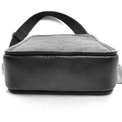 COACH コーチ シグネチャー サリバン クロスボディ ショルダーバッグ チャコール/ブラック CC009 QBMI5 メンズ【中古】【美品】