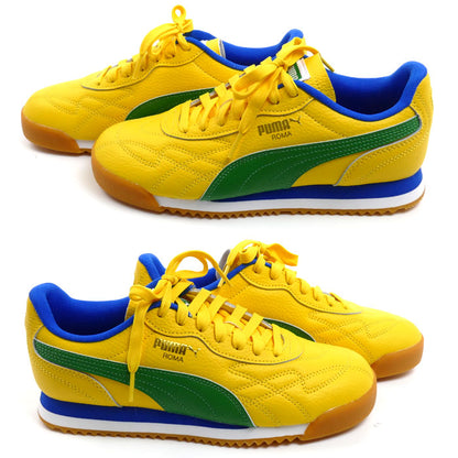 PUMA プーマ ローマ アニバーサリー スニーカー イエロー/グリーン 397720-04 25cm メンズ【中古】【極美品】