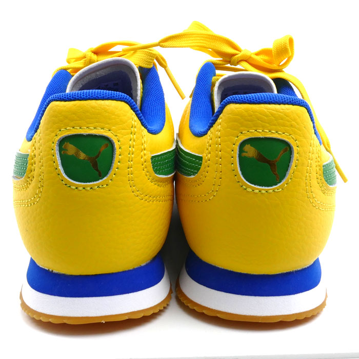 PUMA プーマ ローマ アニバーサリー スニーカー イエロー/グリーン 397720-04 25cm メンズ【中古】【極美品】
