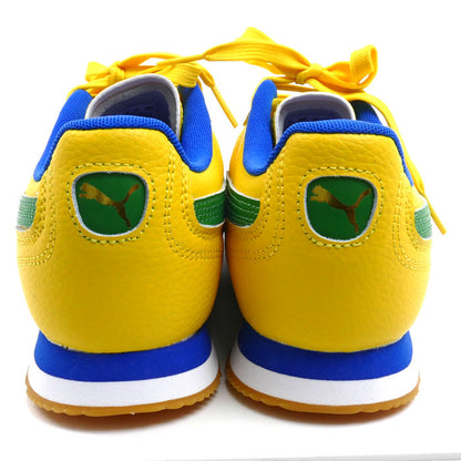 PUMA プーマ ローマ アニバーサリー スニーカー イエロー/グリーン 397720-04 25cm メンズ【中古】【極美品】