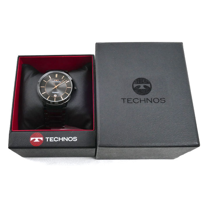 TECHNOS テクノス 腕時計 電池式 ブラック T9C14BB メンズ【中古】