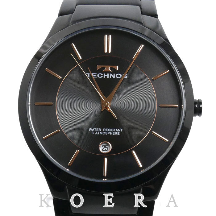 TECHNOS テクノス 腕時計 電池式 ブラック T9C14BB メンズ【中古】