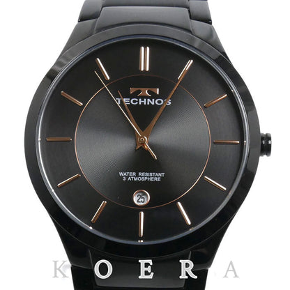 TECHNOS テクノス 腕時計 電池式 ブラック T9C14BB メンズ【中古】