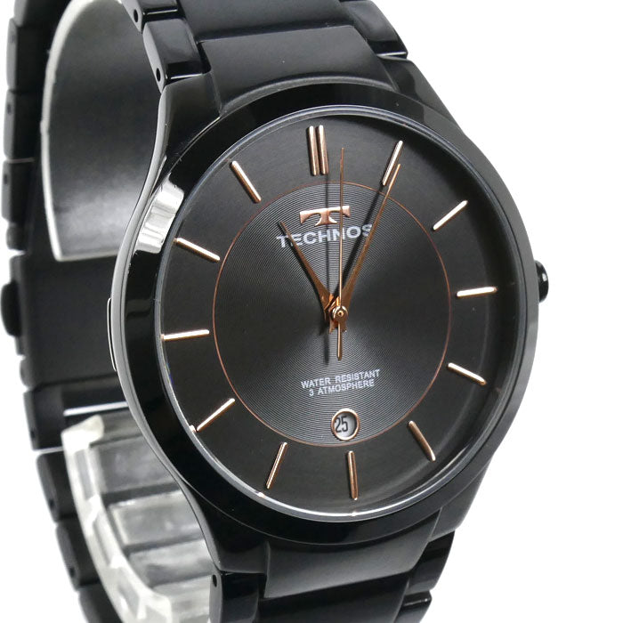 TECHNOS テクノス 腕時計 電池式 ブラック T9C14BB メンズ【中古】