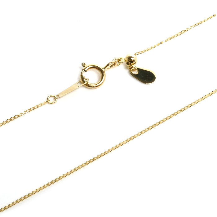 K18YG イエローゴールド ネックレス 喜平2面カット 0.8g ～45cm フリーチェーン レディース【中古】