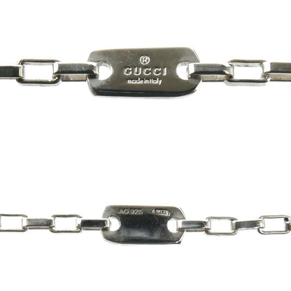 GUCCI グッチ シルバー925 Gロゴ プレート ネックレス 145170 16g 49cm ユニセックス【中古】