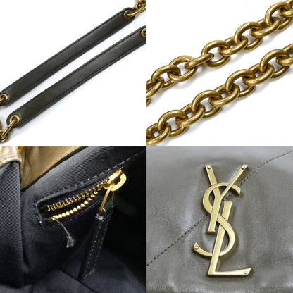 SAINT LAURENT サンローラン ジェイミー 4.3 ラージ ショルダーバッグ カーキ 742431 レディース【中古】