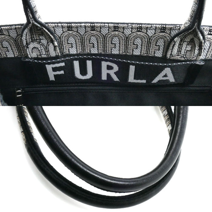 Furla フルラ オポチュニティ ラージ トートバッグ グレー系 WB00255 レディース【中古】【美品】