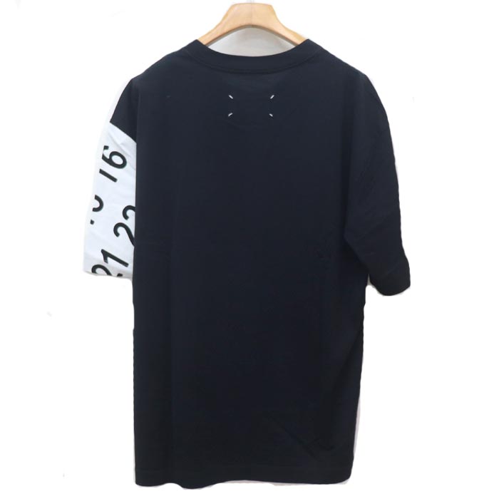 MAISON MARGIELA メゾンマルジェラ ビッグ ナンバリング ロゴ 半袖Ｔシャツ ブラック S50GC0562 S22816 44 メンズ【中古】