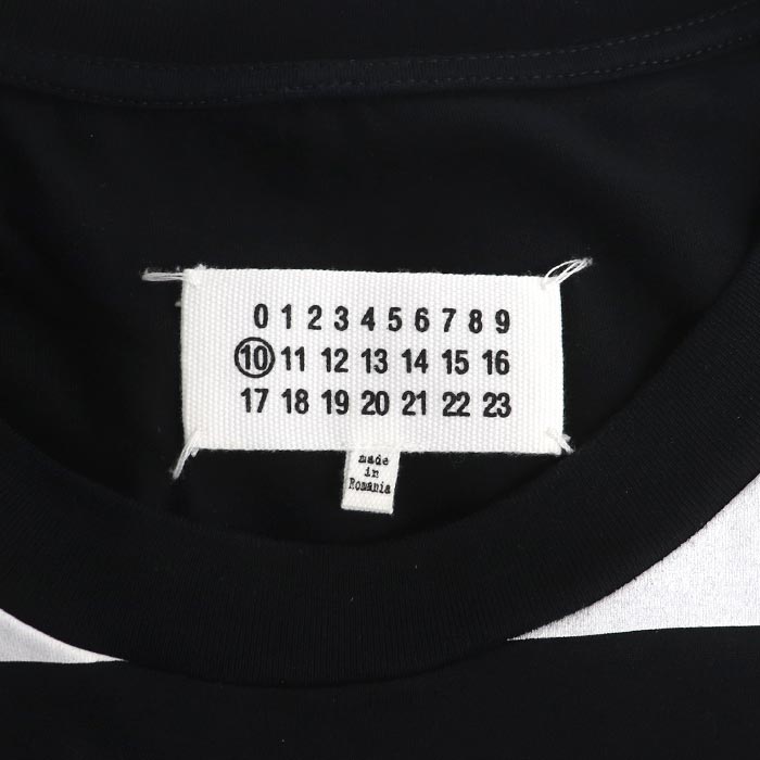 MAISON MARGIELA メゾンマルジェラ ビッグ ナンバリング ロゴ 半袖Ｔシャツ ブラック S50GC0562 S22816 44 メンズ【中古】