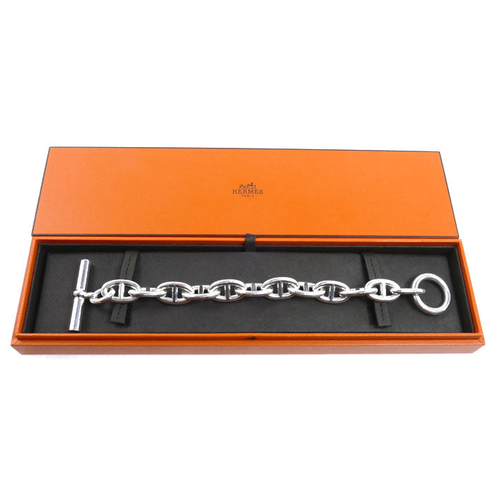 HERMES エルメス シルバー925 シェーヌダンクルGM ブレスレット 110.5g 12コマ メンズ【中古】