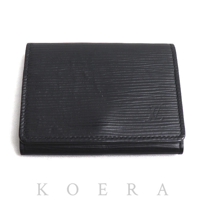 LOUIS VUITTON ルイ・ヴィトン アンヴェロップ カルト ドゥ ヴィジェット カードケース ブラック M56582 CA2117 ユニセックス【中古】