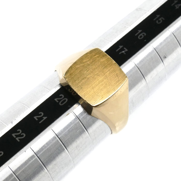 K18YG イエローゴールド 印台 リング・指輪 18.5号 10.3g メンズ【中古】