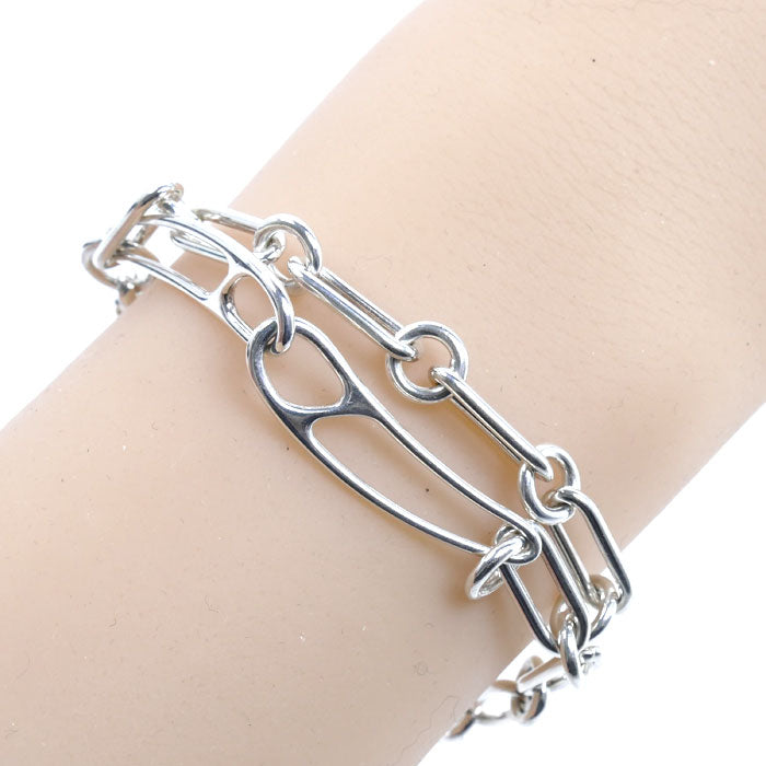 HERMES エルメス シルバー925 シェーヌダンクル パンク PM ブレスレット H122400B 00ST 17.7g レディース【中古】
