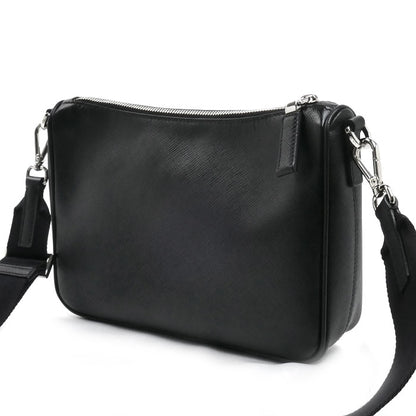 PRADA プラダ サフィアーノ ショルダーバッグ ブラック 2VH113 9Z2 DMP IC レディース【中古】