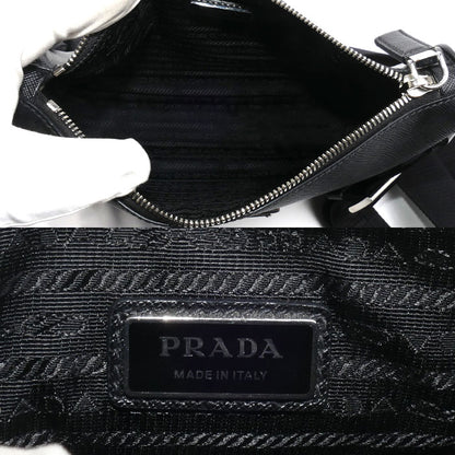 PRADA プラダ サフィアーノ ショルダーバッグ ブラック 2VH113 9Z2 DMP IC レディース【中古】