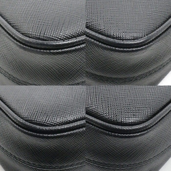 PRADA プラダ サフィアーノ ショルダーバッグ ブラック 2VH113 9Z2 DMP IC レディース【中古】