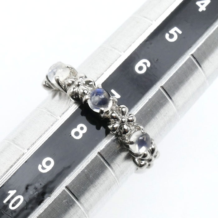 Pt900プラチナ リング・指輪 ムーンストーン 7号 3.2g レディース【中古】